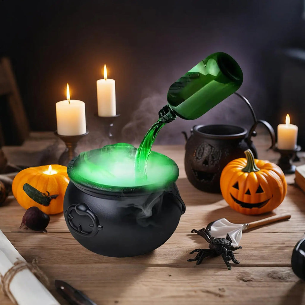 Halloween Cauldron Halloween Haunted House Decor Spooky Cauldron with Fume Effect for Homeowners Event Planners School