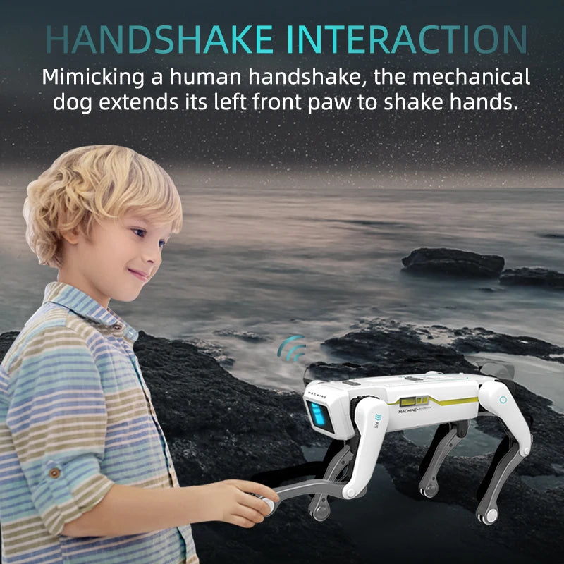 Teeggi Electric RC Intelligent Robot Dog Multifunction RC Mechanical Dog with turret Educational Toy Bionic Smart Robot Toy Gift