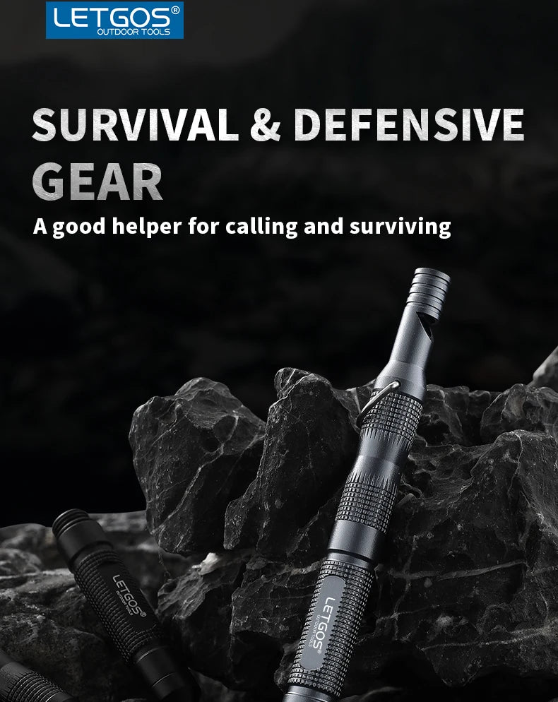 LETGOS Multi High Frequency Survival Whistle  outdoor Lifesaving emergency gear camping hiking rescue tactical glass breaker