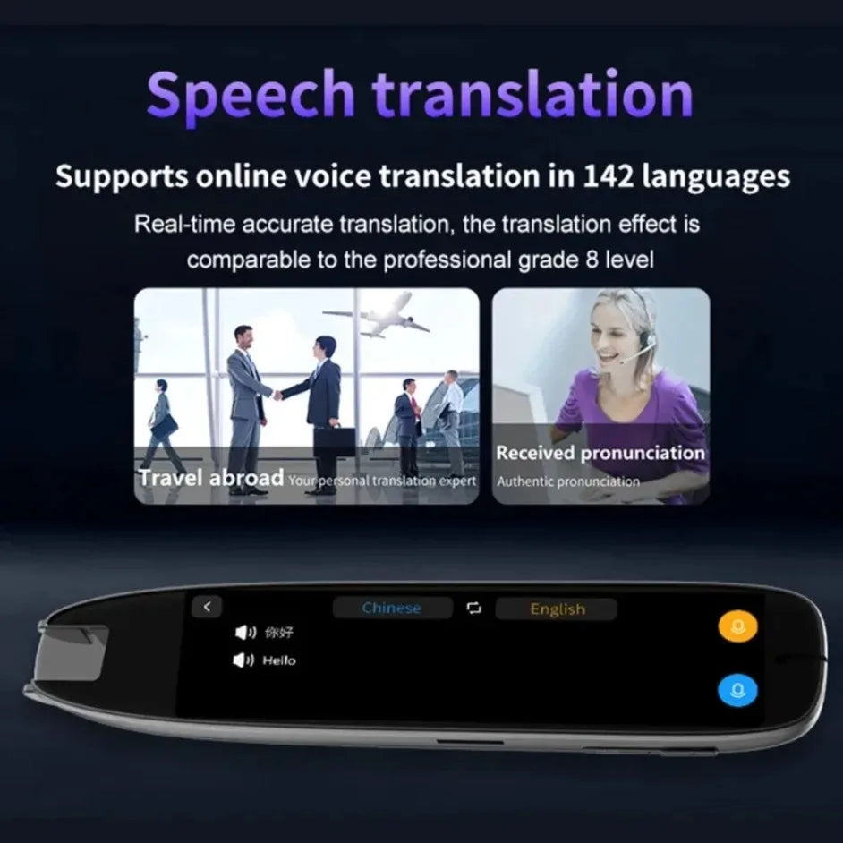 142 Languages WIFI Scan Translation Pen Scanning Smart Voice Translator S65 Pro Translation Pen For Business Travel Abroad