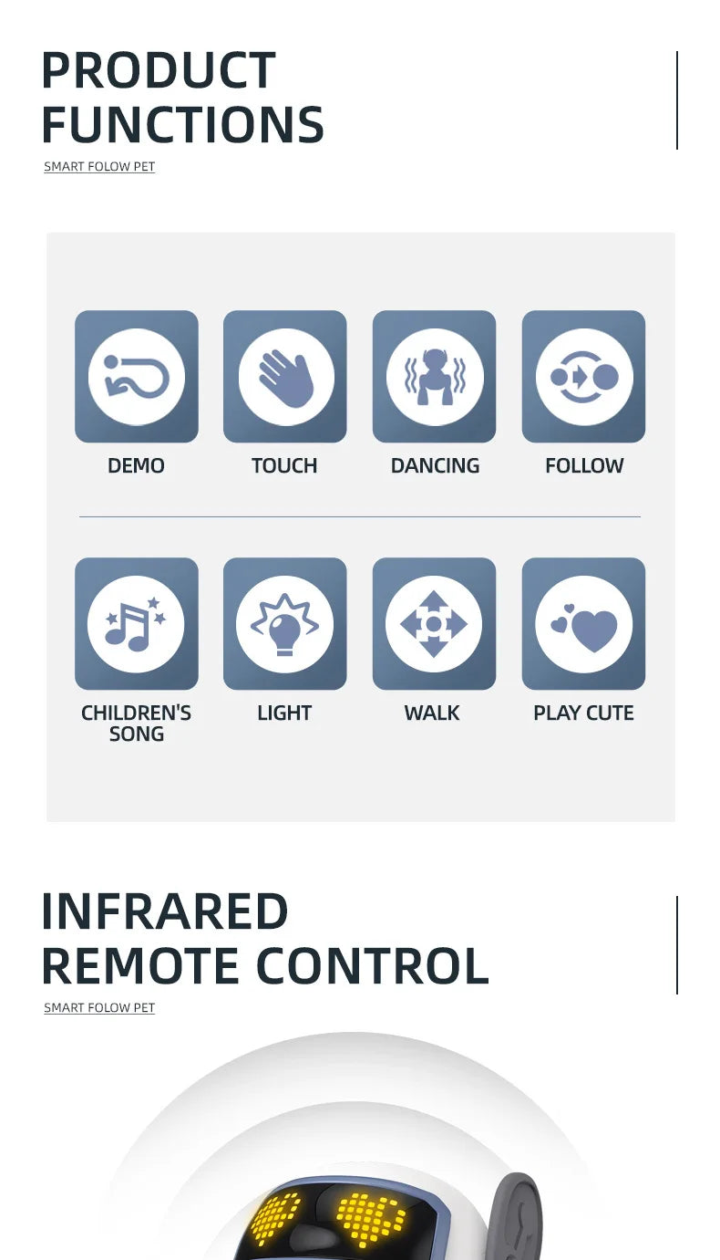 2025 AI Smart Robot Dog - Voice Control, Touch Sensing, Programmable Pet Toy Gift for Boys Girls (RC Dancing)