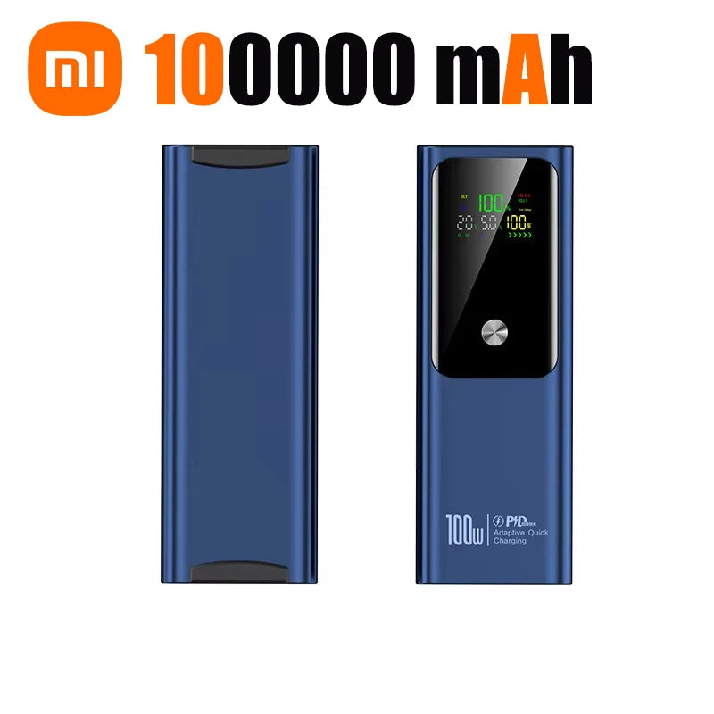 Xiaomi 100000mAh Power Bank 100W External Battery Capacity Fast Charging Portable Charger Powerbank For Laptop iPhone Samsung