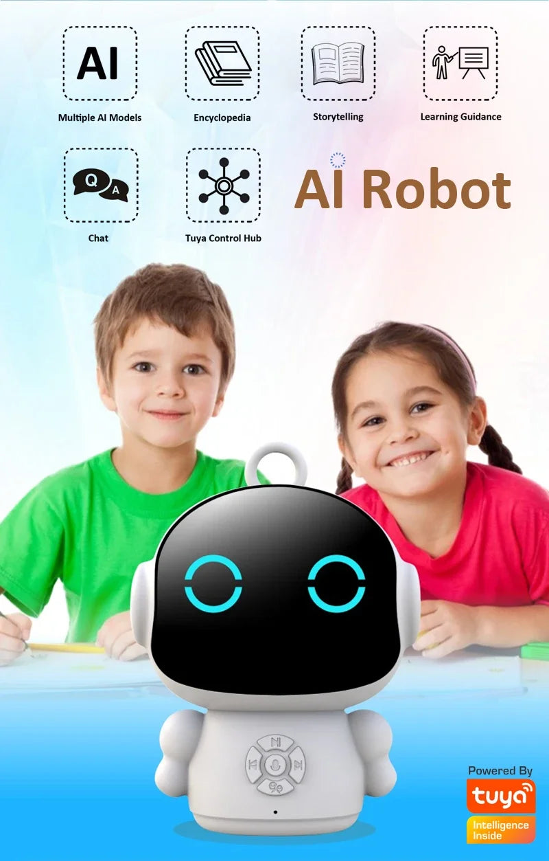 Tuya Smart Life AI Voice Recognition Robot Early Education Toys for Kids Speech Interactive Telling Stories Companion Chatbot