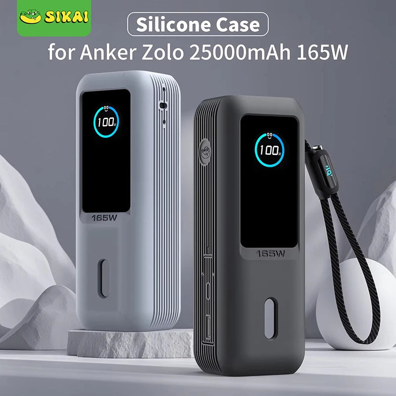 Sikai Eco-Friendly Silicone Portable Charger Case for Anker zolo 2in1 165W PowerBank Shockproof Cover Compatible with Anker zolo