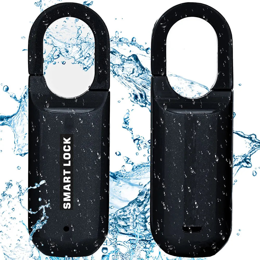 Smart Fingerprint Padlock for Locker Small Rechargeable Fingerprint Lock Keyless Biometric Thumbprint Padlock Locker Suitcase