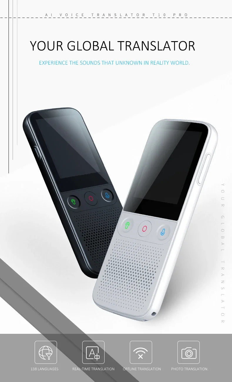 T11 Portable Audio Translator 138 Language Smart Translator Offline In Real Time Smart Voice AI Voice Photo Translator T10Pro