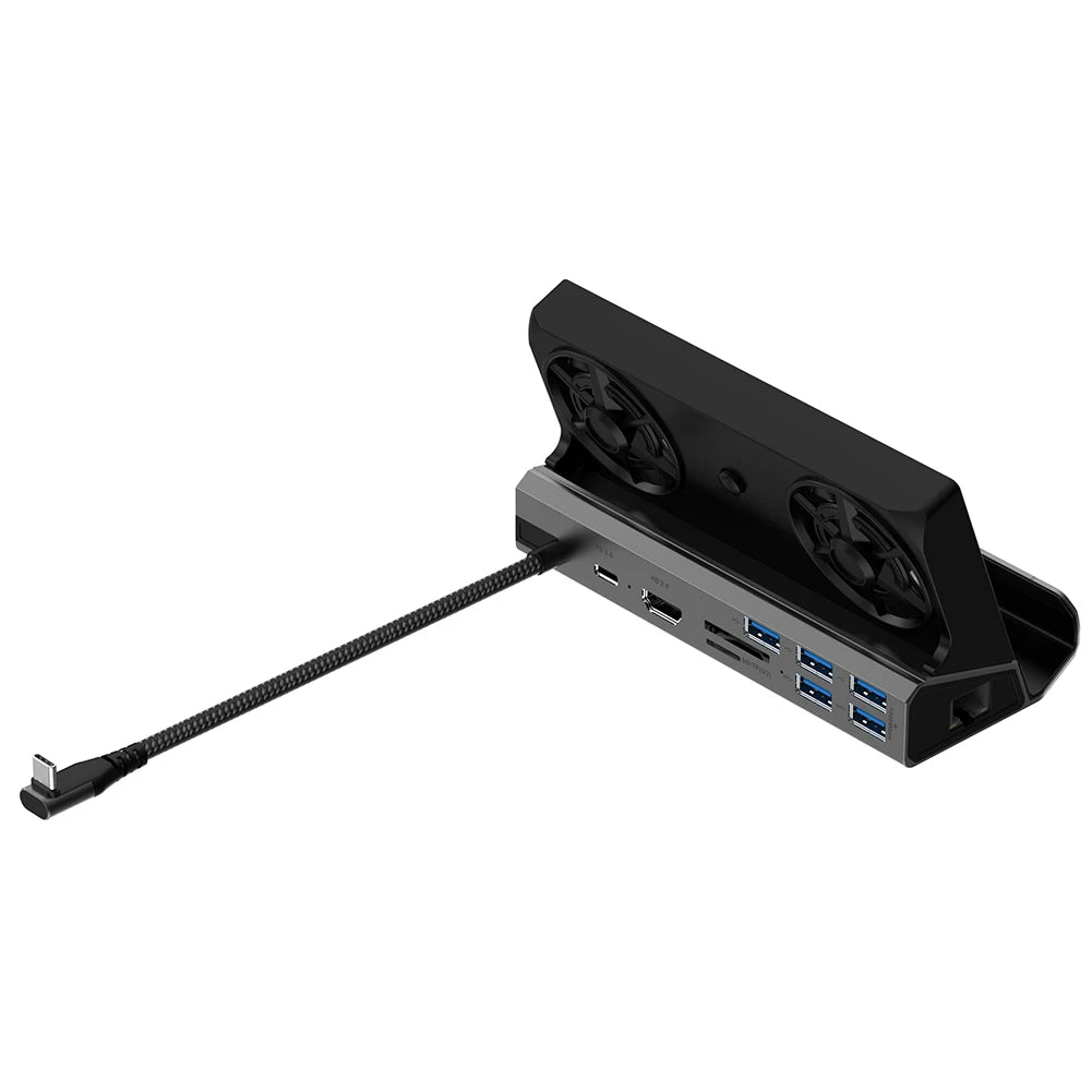 Dock Console Hub HDMI-Compatible USB C Docking Station 4K 60Hz Dock Stand Gigabit Ethernet 1000Mbps PD 100W RJ45 for Steam Deck