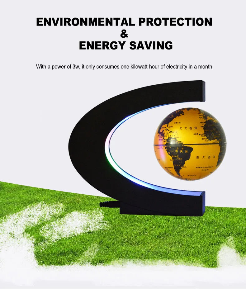 Magnetic Levitation Earth Light Novelty Ball Light Home Decoration Floating Electronic Antigravity Lamp LED Birthday Gifts