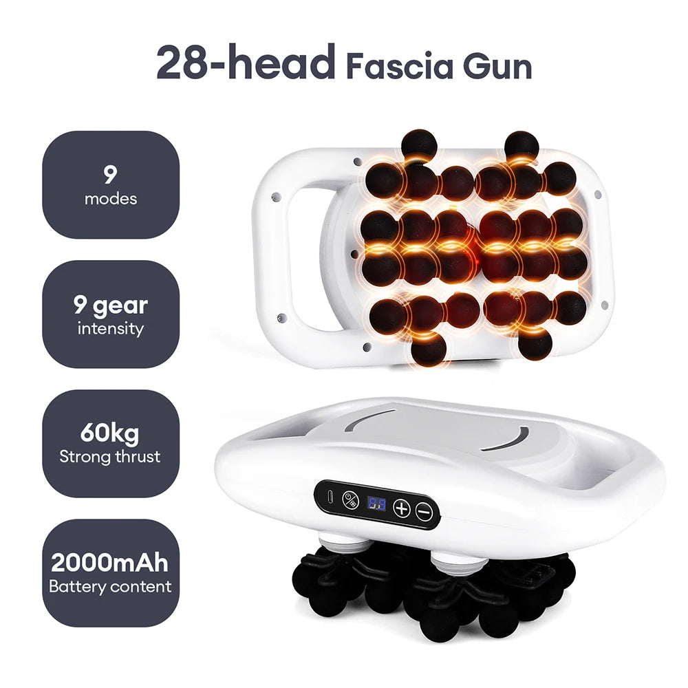 Six-head Fascia Gun High Frequency Vibration Waist Shoulder Back Leg Deep Tissue Body Massage Machine