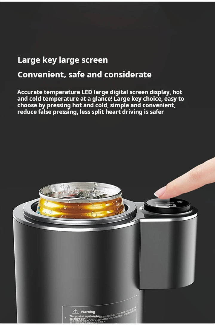 2 In 1 Car Cup Mug Holder DC 12V Warmer Smart Car Cup Car Heating Cooling Cup Touch Screen Office Cup Mug Holder for Home Travel