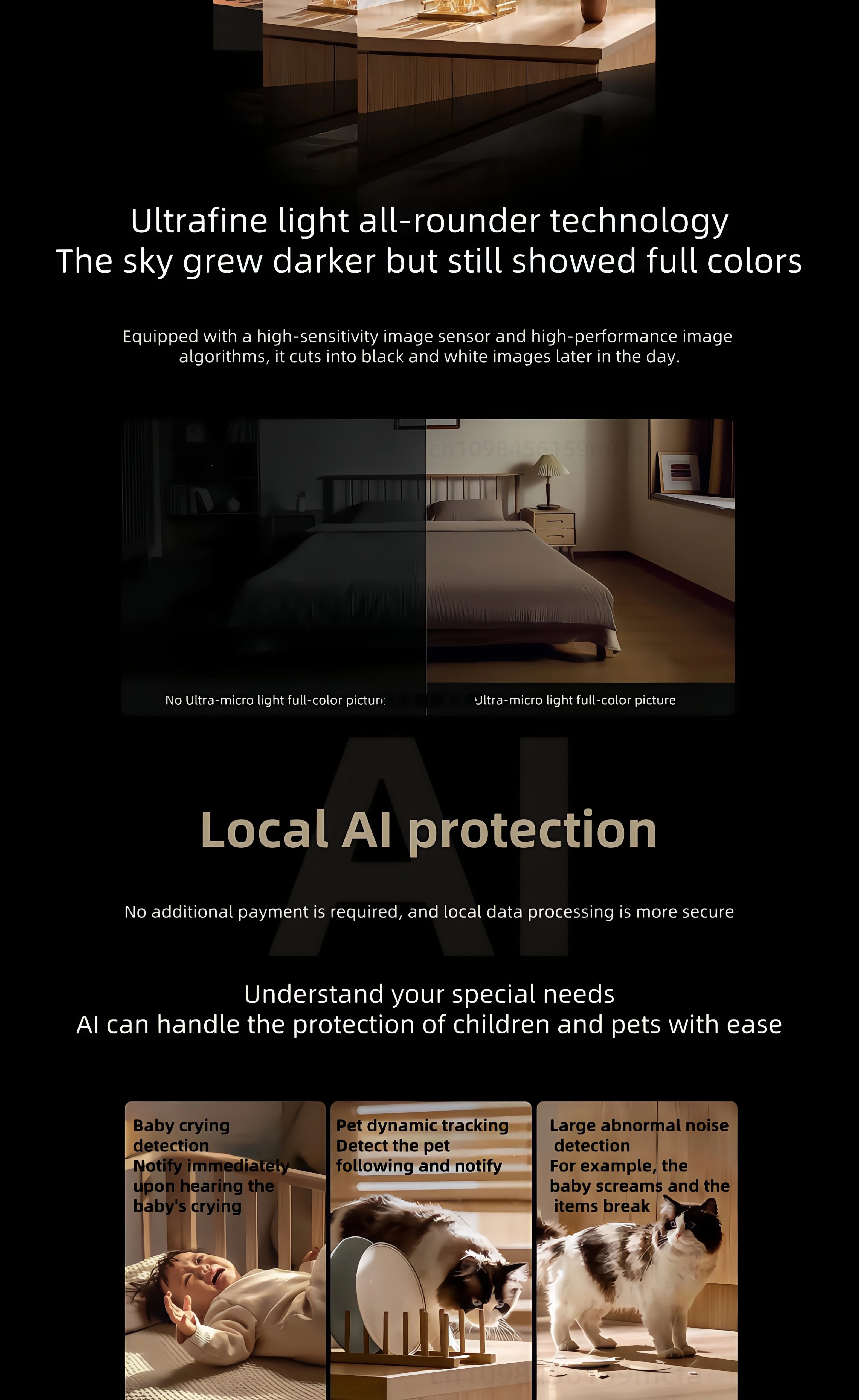 New Xiaomi Smart Camera C700 8MP 4K Ultra HD Low Light Full-color Baby Cry Detection Two-Way Voice Call Surveillance Camera MI