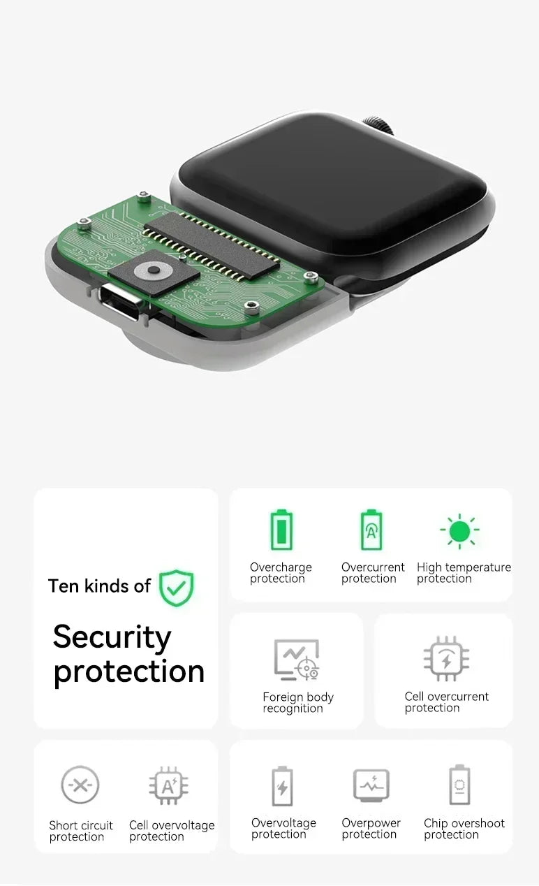 Portable Wireless Charger 1200mAh Spare Battery Powerbank Device For Apple Watch8 7 6 5 4 SE Ultra for iWatch Fast Charging case