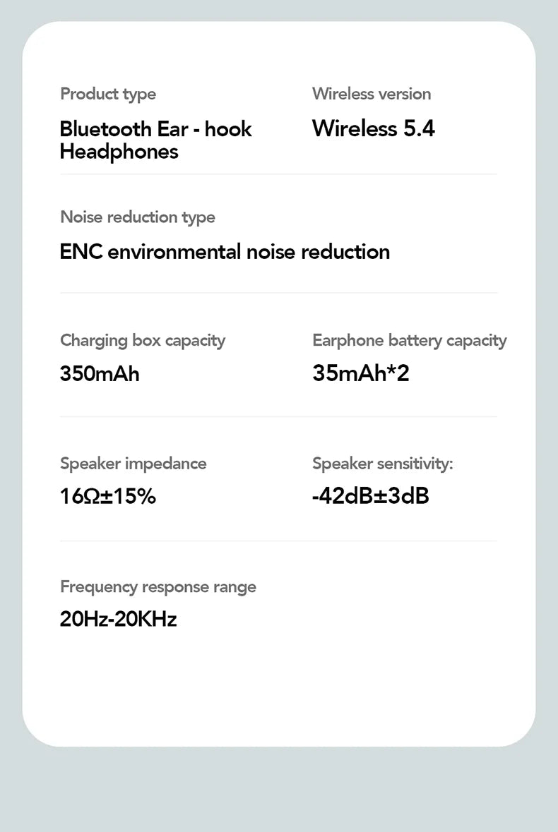 HTC NE27 Wireless Headphones AI Translator Earbuds OWS Sports Bluetooth Earphones Glowing Earhook Customizable Wallpaper Screen
