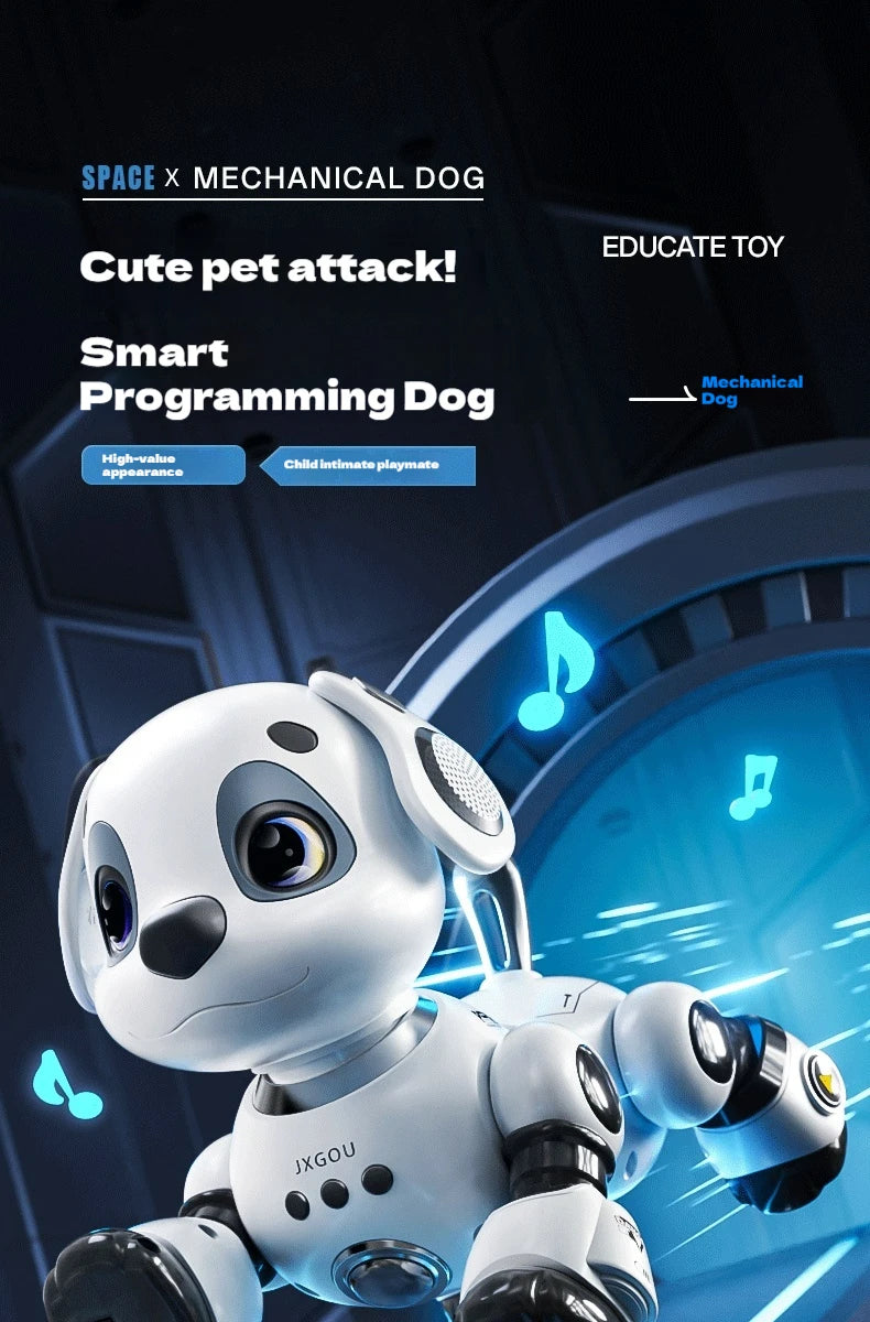 Latest Electric Intelligent Robot Dog Toy Remote Control Car For Children Gesture Dual SensationRacing Boy Gift robots kids toys