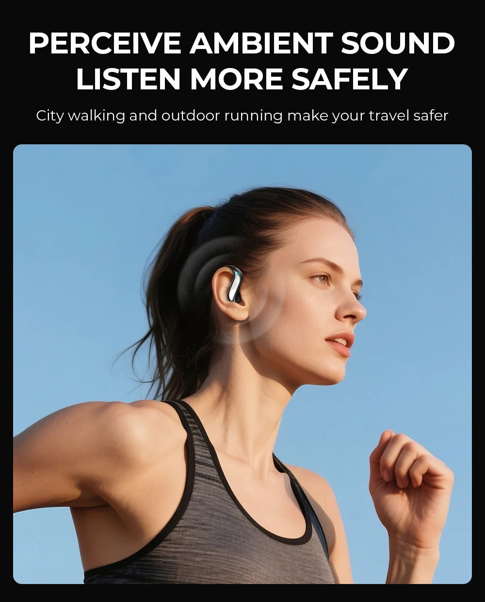 Translator HTC NE23 OWS Wireless Headphones 6.0 Translation Earphones Dual Noise Reduction Calls IP55 Professional Protection