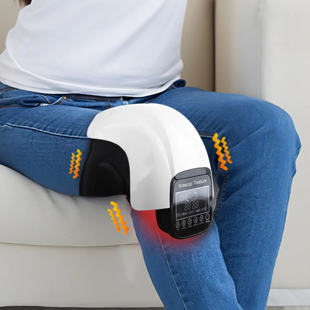 Smart Knee Massage Hot Compress Knee Relax Massager Knee Cap Treasure Laser Infrared Elbow Shoulder Massager Relive Joint Pain