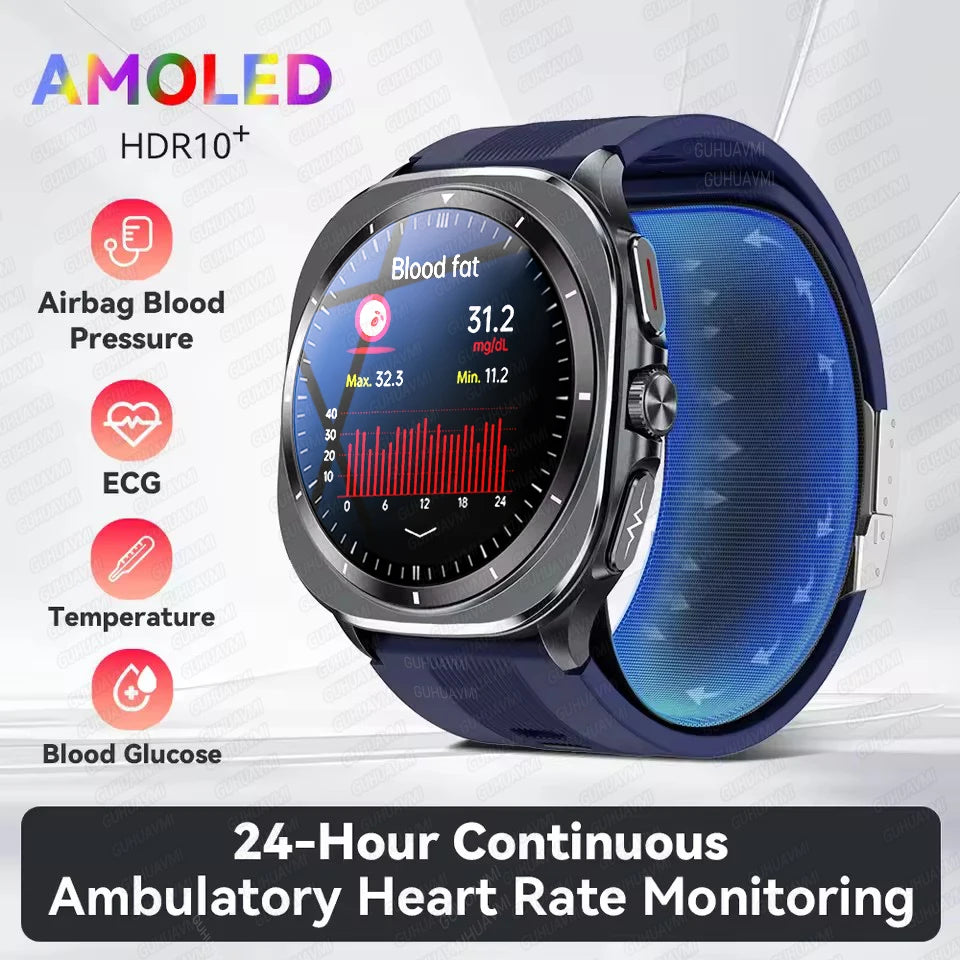 2025 For XIAOMI IOS New Air Pump Airbag Accurate Measure ECG NFC Smart Watch Blood Pressure Men Women