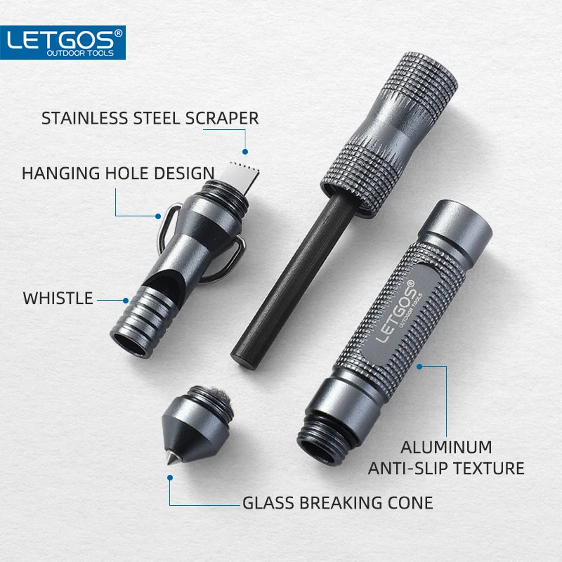 LETGOS Multi High Frequency Survival Whistle  outdoor Lifesaving emergency gear camping hiking rescue tactical glass breaker