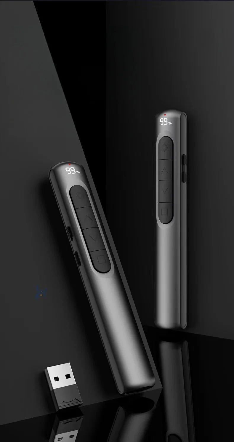 Powerpoint Pen Wireless Presentation Clicker Type-C Rechagable Remote Control Pen for Office Teaching Projector PPT Presenter