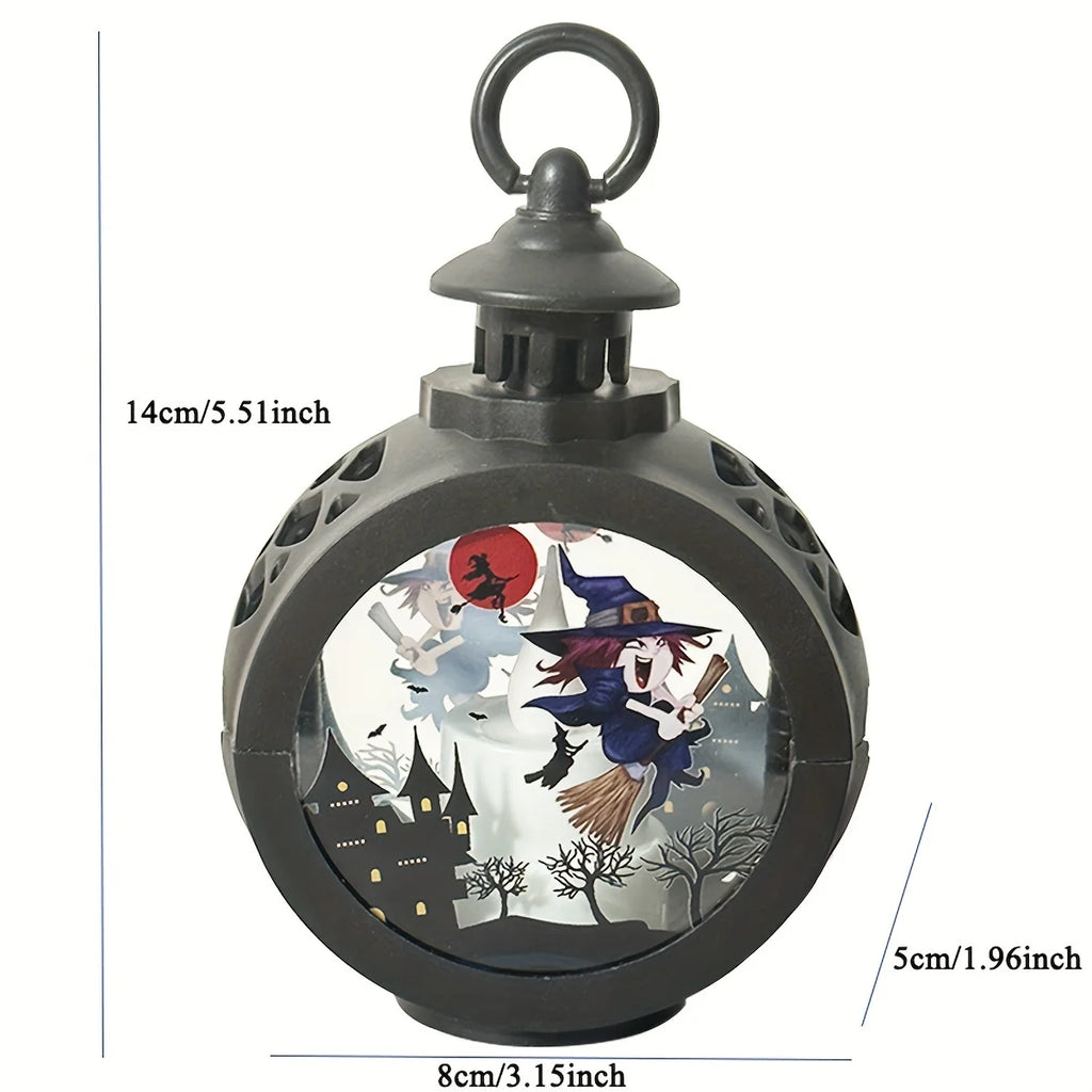 Halloween Oil Lamp，LED Electronic Wax Candle Light，Handheld Lantern，Party Atmosphere Props，Luminous Ornaments