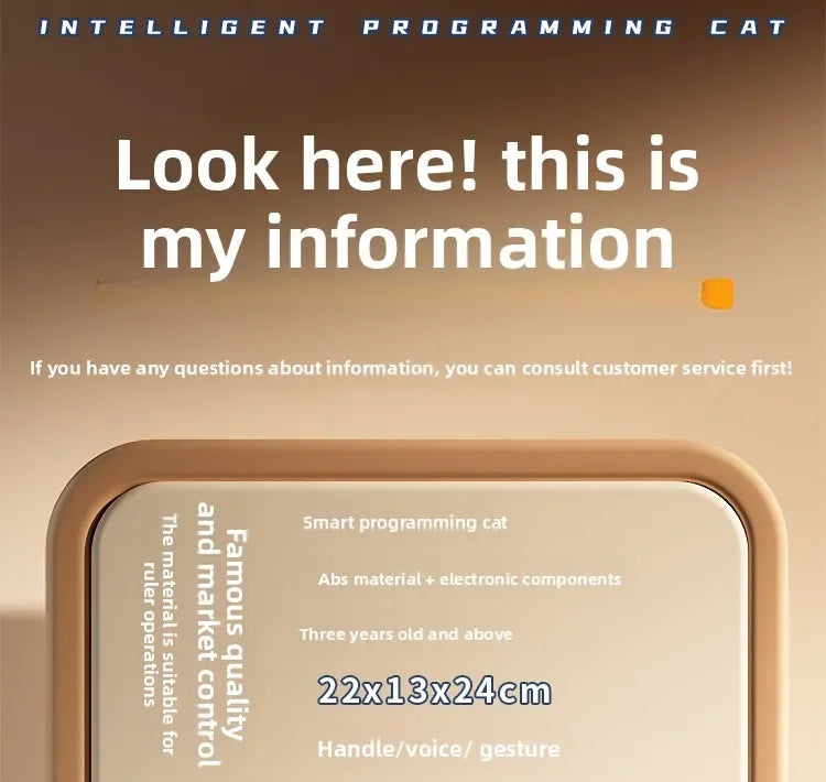 Smart Robotic Cat Toy - Interactive Walking & Meowing Robot for 1-3 Year Old Boys/Girls w/Remote Control