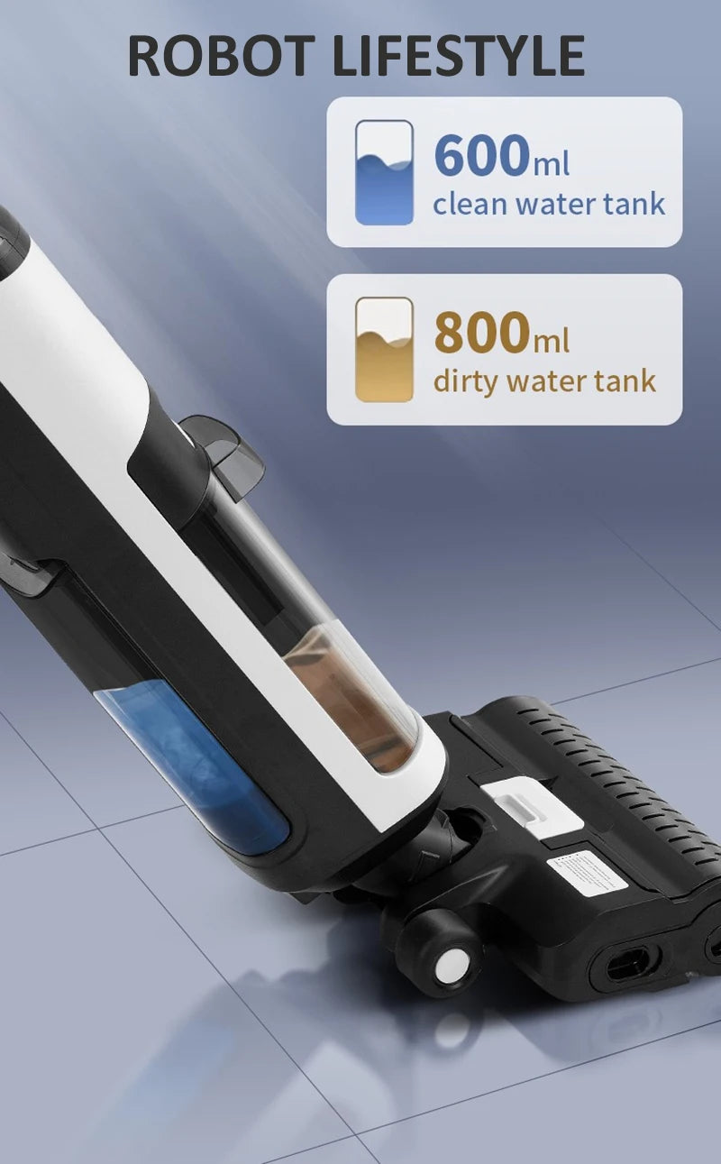 Cordless Handheld Vacuum Cleaner Wet Dry Cleaning Robot RL9Max 14000pa Super Strong Suction Self Heating Brush 4000mAh Battery