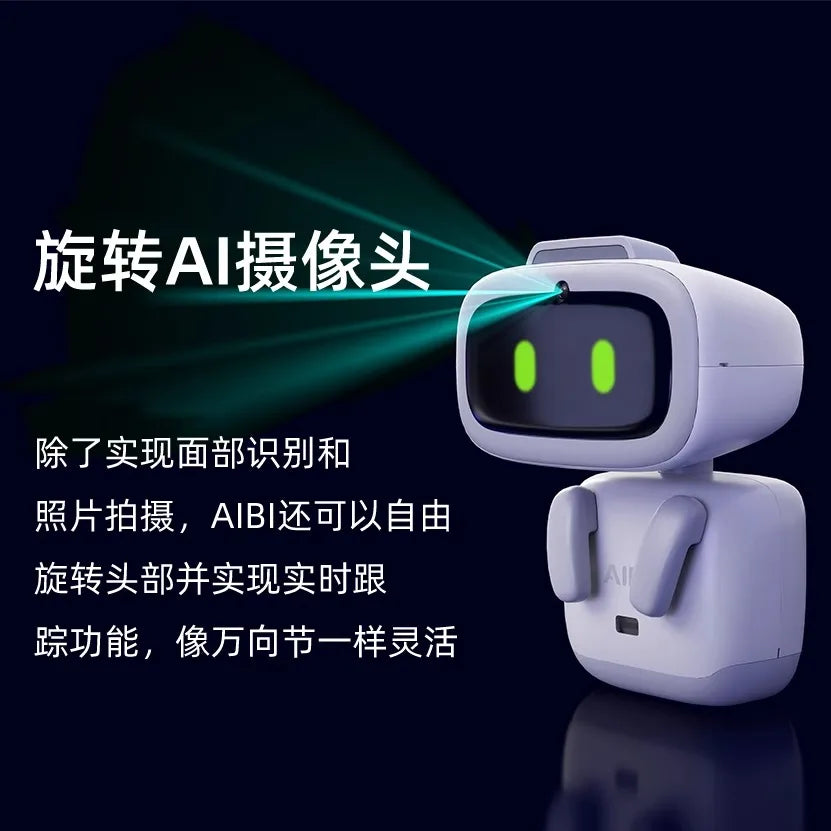 Ai Pocket Pet Aibi Smart Robot Bluetooth Wifi Connect Voice Conversation Gpt Rotating Camera Portable Small Intelligent Robots