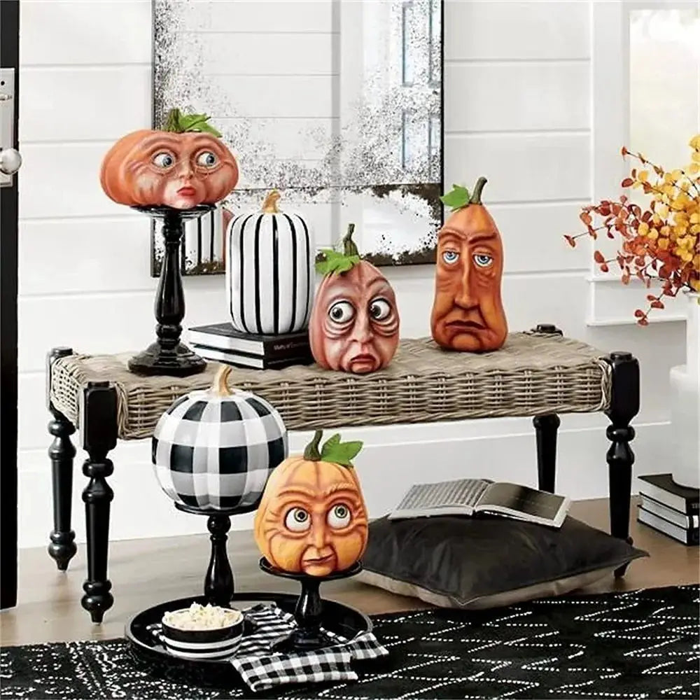 Halloween Atmosphere Outdoor Decoration Props Ghost Party Mutated Pumpkin Head Courtyard Decorationindoor Garden Accessories
