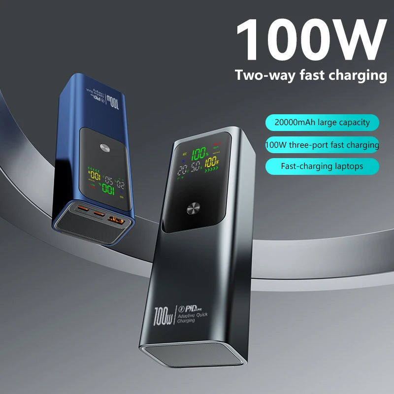 Xiaomi 100000mAh Power Bank 100W External Battery Capacity Fast Charging Portable Charger Powerbank For Laptop iPhone Samsung
