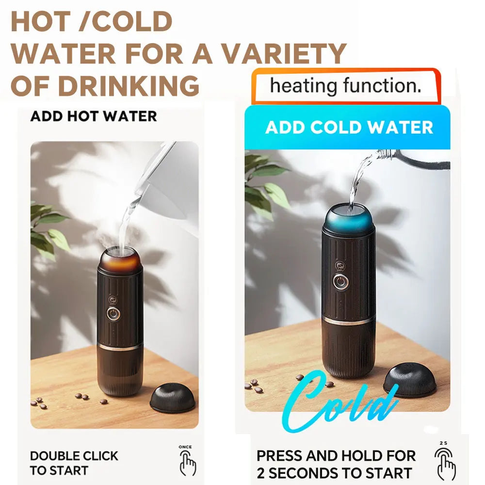 Auto Espresso Coffee Maker Portable Coffee Machine Wireless Electric Espresso Maker Fit Nespresso Capsule & Coffee Powder