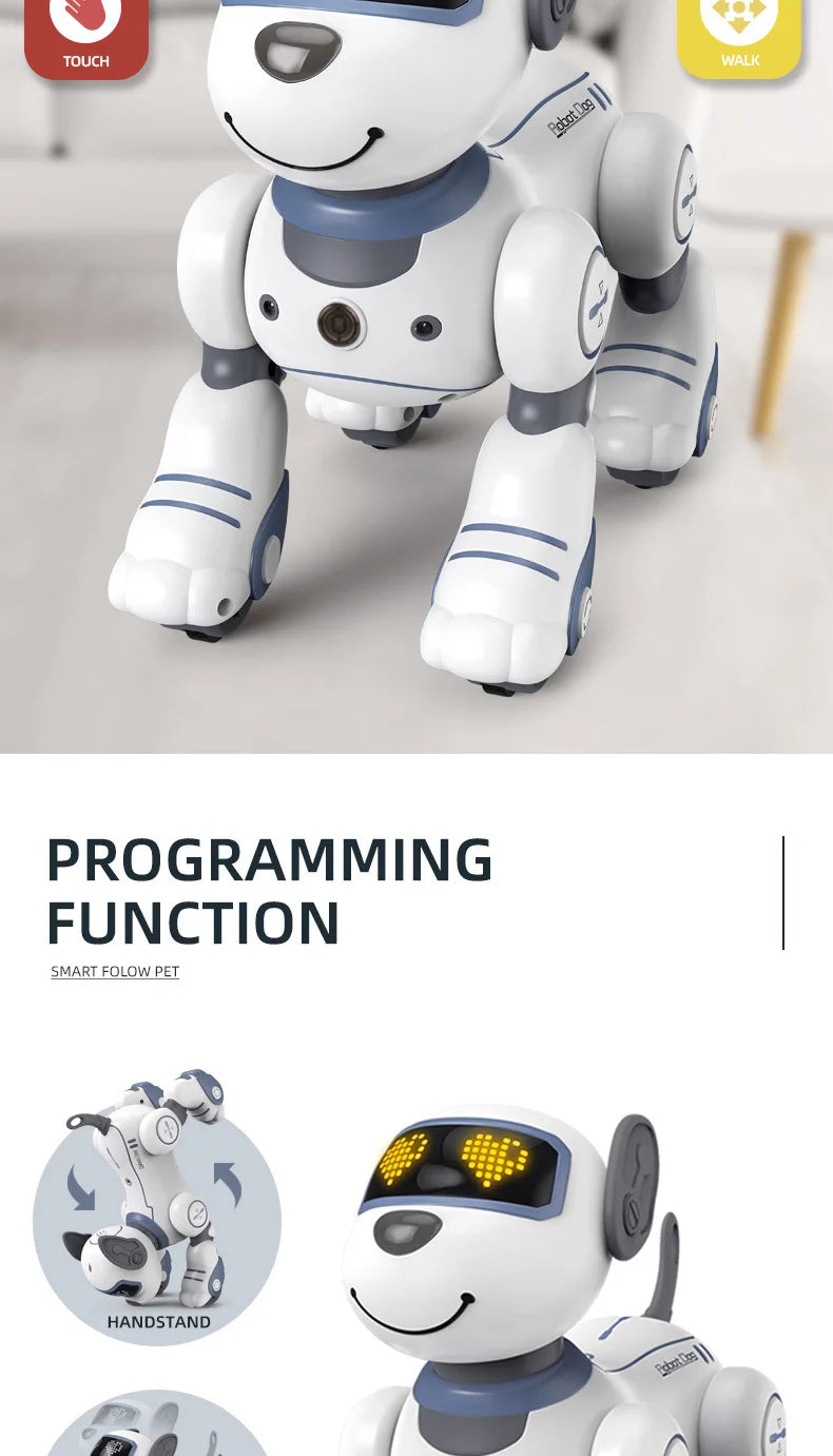 2025 AI Smart Robot Dog - Voice Control, Touch Sensing, Programmable Pet Toy Gift for Boys Girls (RC Dancing)