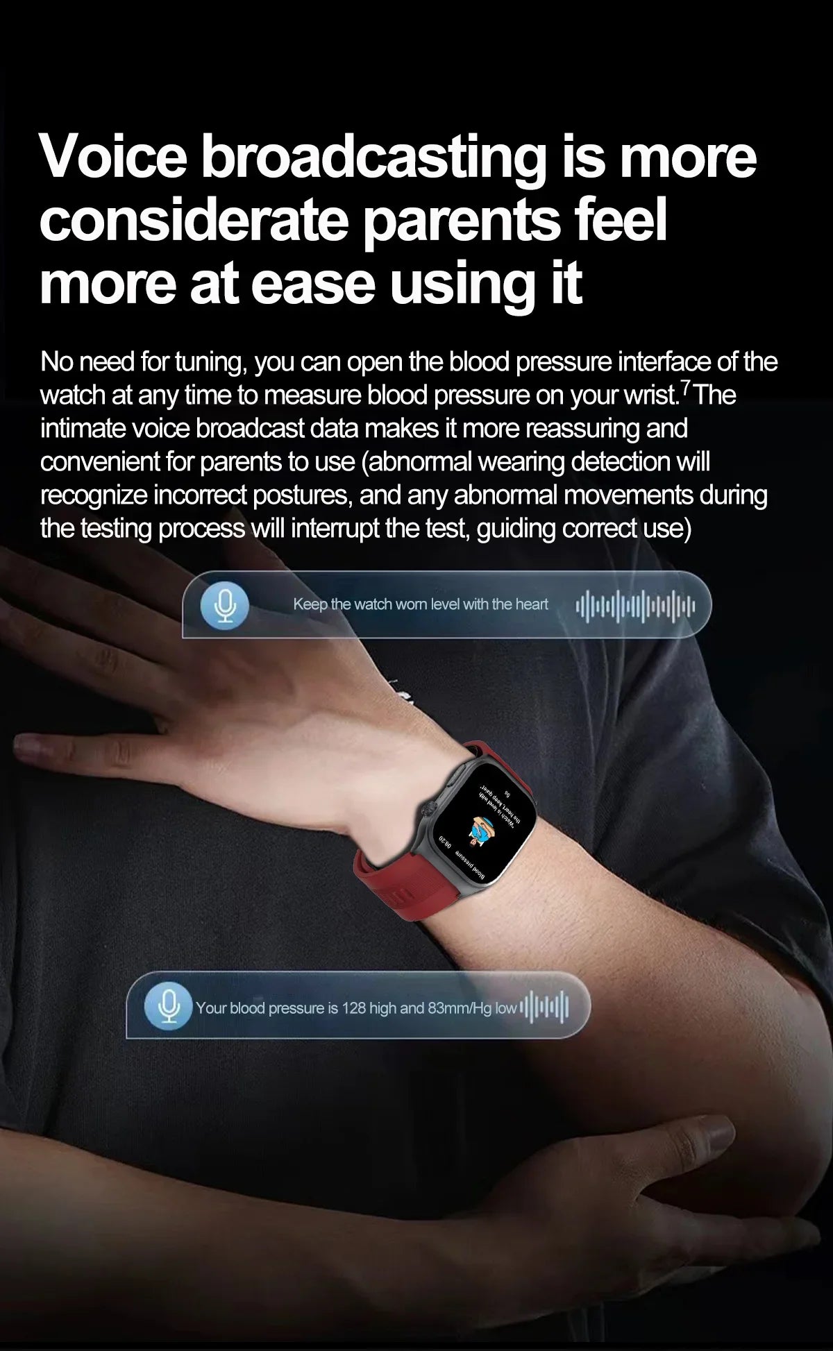 New Precise Detection Blood Pressure Smart Watch Air Pump Airbag Heart Rate ECG Health Bracelet BT Call Watches Men For Xiaomi