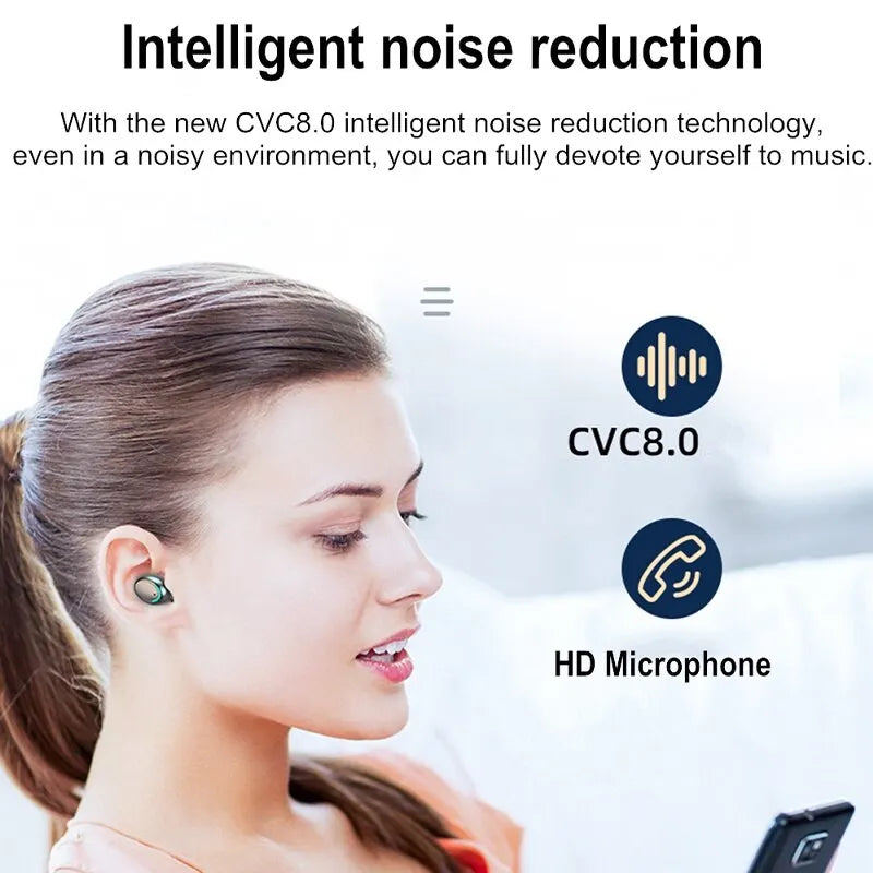 F9 Mini Bluetooth 5.0 Wireless Earphone Headphones Noise Reduction Sport Game Sleep Bluetooth Earbuds HIFI Stereo Music Headset