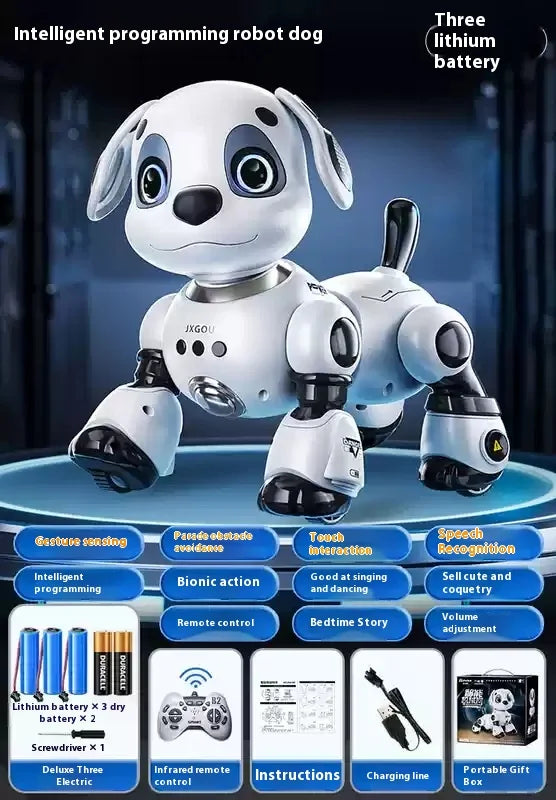 Latest Electric Intelligent Robot Dog Toy Remote Control Car For Children Gesture Dual SensationRacing Boy Gift robots kids toys
