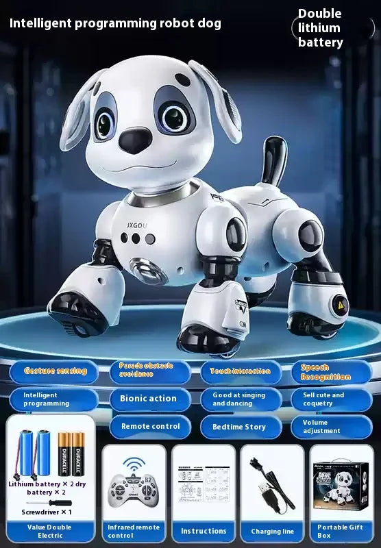 Latest Electric Intelligent Robot Dog Toy Remote Control Car For Children Gesture Dual SensationRacing Boy Gift robots kids toys