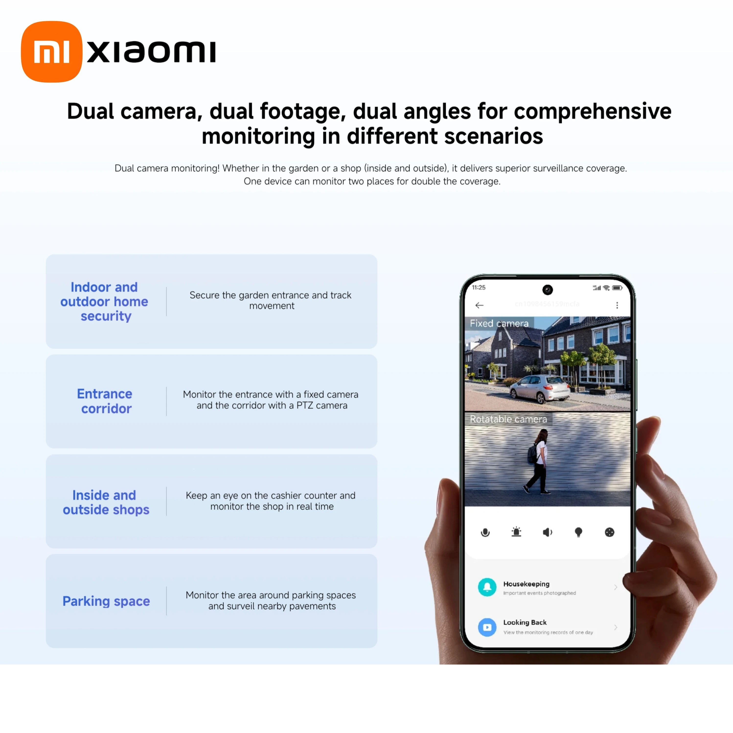 Xiaomi Outdoor CW500 Dual Camera Version IP66 Security Protection CCTV AI Detection Full-Color Night Vision Smart Home Mi home