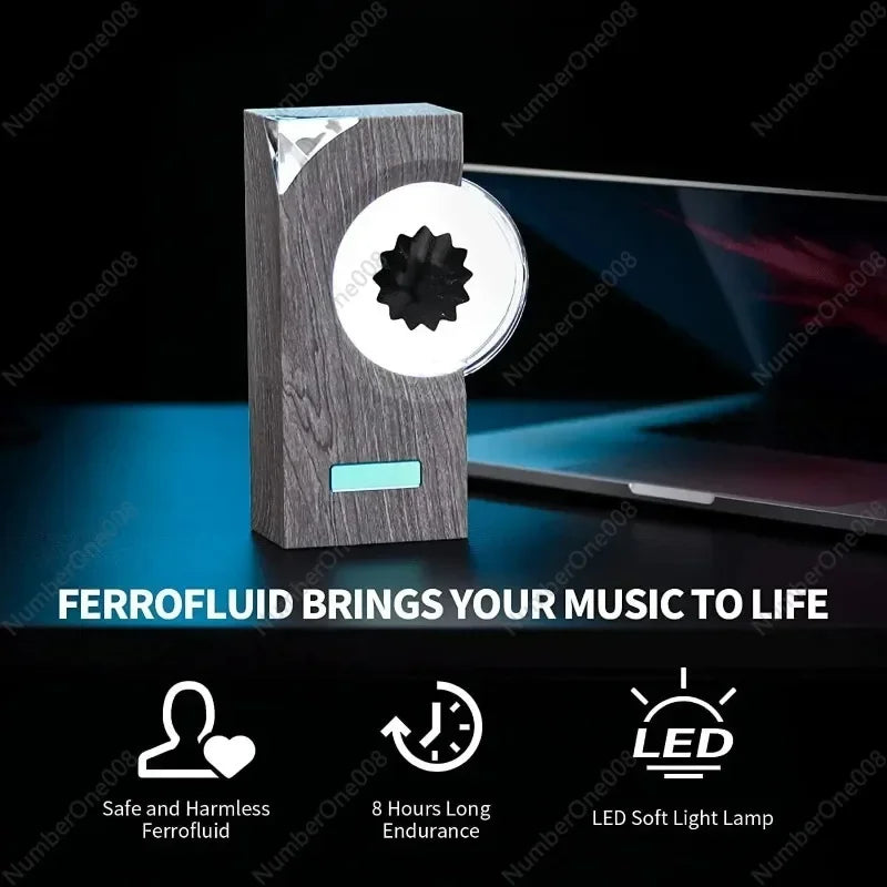 New Dancing Ferrofluid with Music Rhythm, Ferrofluid Speaker Music Mate/Sound Partner, Ferrofluid Display Lamp, Magnet Liquid To