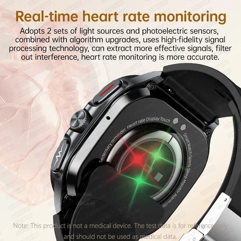 2025 For XIAOMI IOS New Air Pump Airbag Accurate Measure ECG NFC Smart Watch Blood Pressure Men Women
