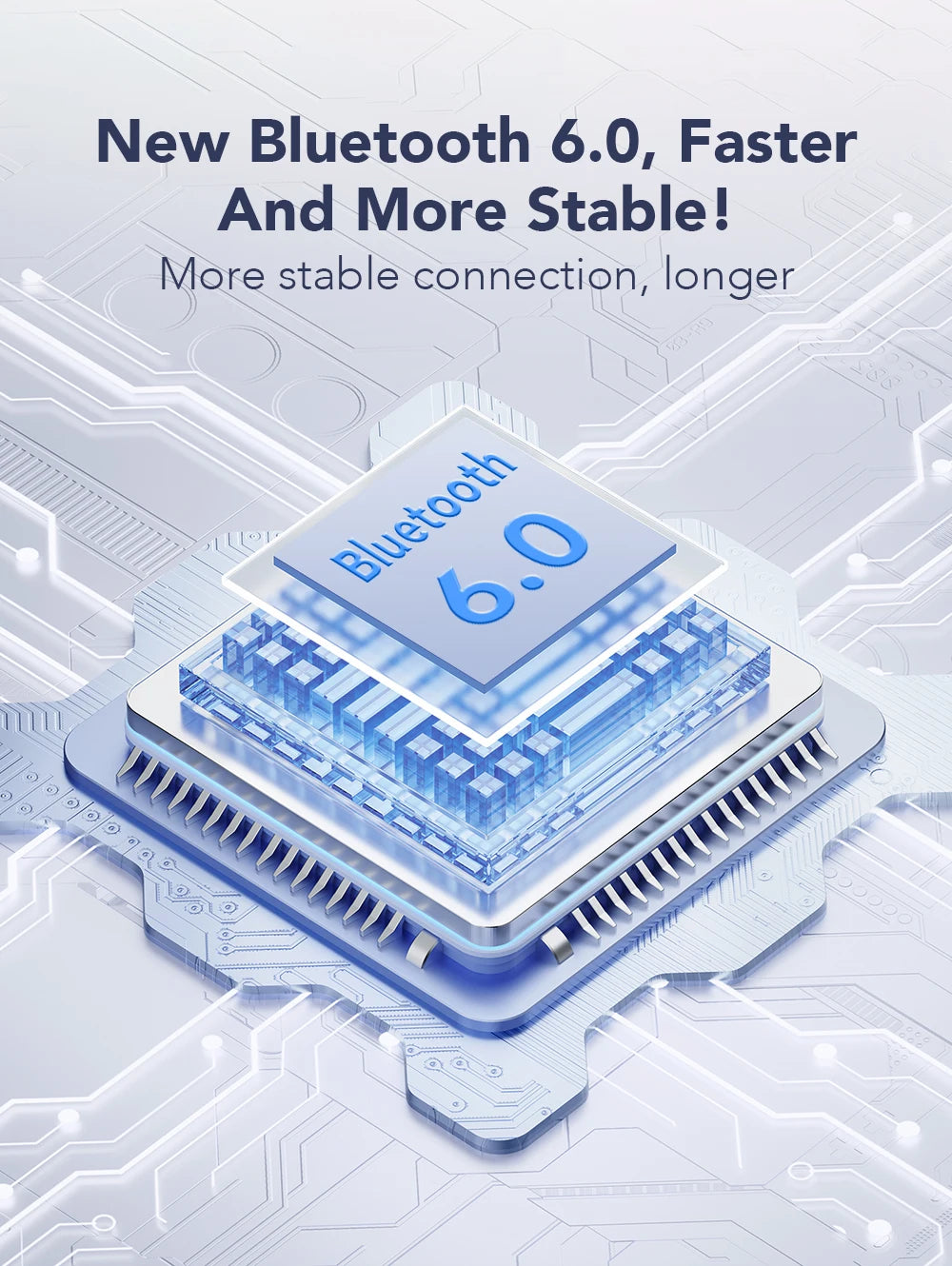 Translator HTC NE20 New Bluetooth 6.0 Wireless Headphones Translation Earphones IPX4 Waterproof Rating Long Battery Life