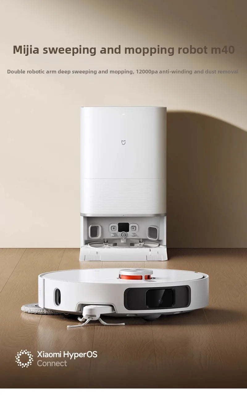Xiaomi Mi Home Robotic Vacuum Cleaner M40,M40S with Mechanical Arm Sweeping and Mopping Intelligent Appliance