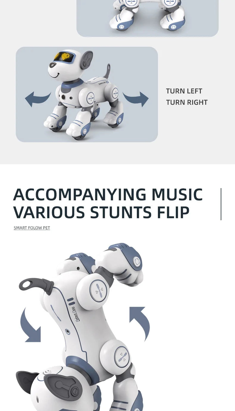 2025 AI Smart Robot Dog - Voice Control, Touch Sensing, Programmable Pet Toy Gift for Boys Girls (RC Dancing)