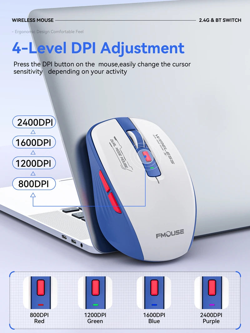 Xiaomi M303L Bluetooth Wireless Mouse 2.4G Dual Mode 1600 DPI Silent Tablet Notebook PC Office Portable Mouse For Android ios