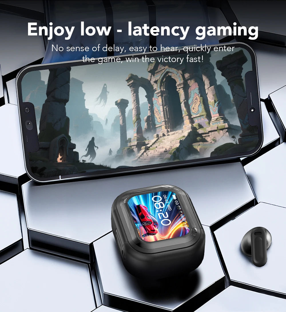 Translator HTC NE20 New Bluetooth 6.0 Wireless Headphones Translation Earphones IPX4 Waterproof Rating Long Battery Life