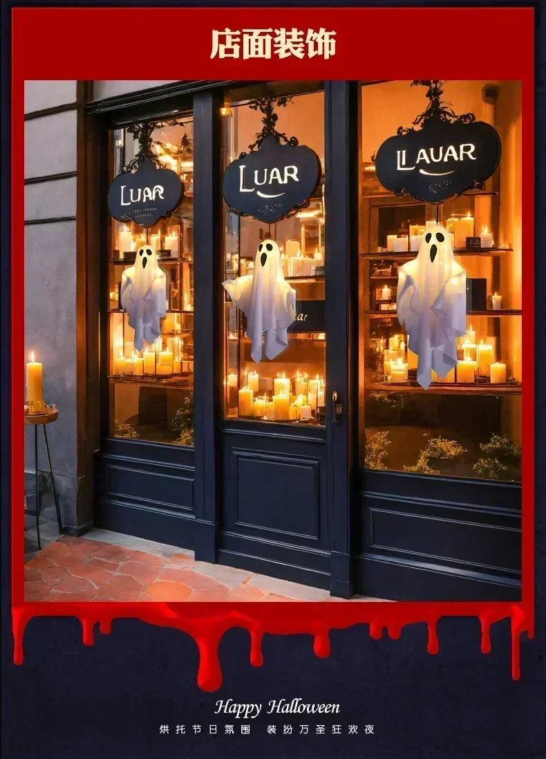 Indoor Wall Bedroom Outdoor Party Garden Patio Front Porch Yard Scary  Spooky Fall Halloween Ornaments Gifts Hanging Ghosts