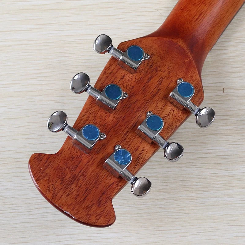 Electric Acoustic Guitar 6 Strings Round Back Ovation Model Brown 41 Inch Acoustic Guitar Cutaway Design Electric Folk Guitar