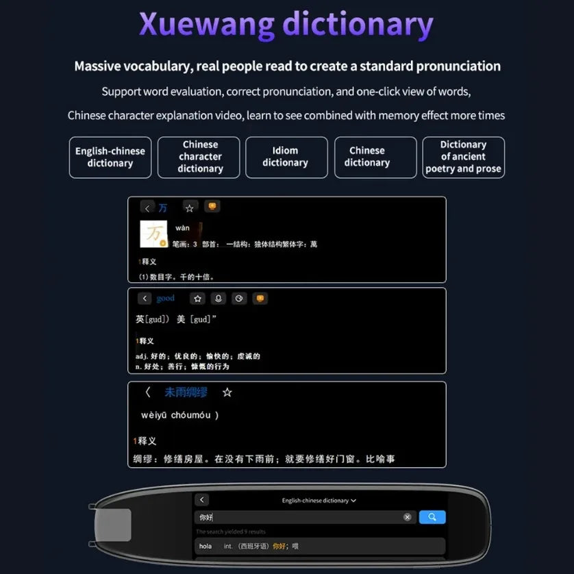 142 Languages WIFI Scan Translation Pen Scanning Smart Voice Translator S65 Pro Translation Pen For Business Travel Abroad