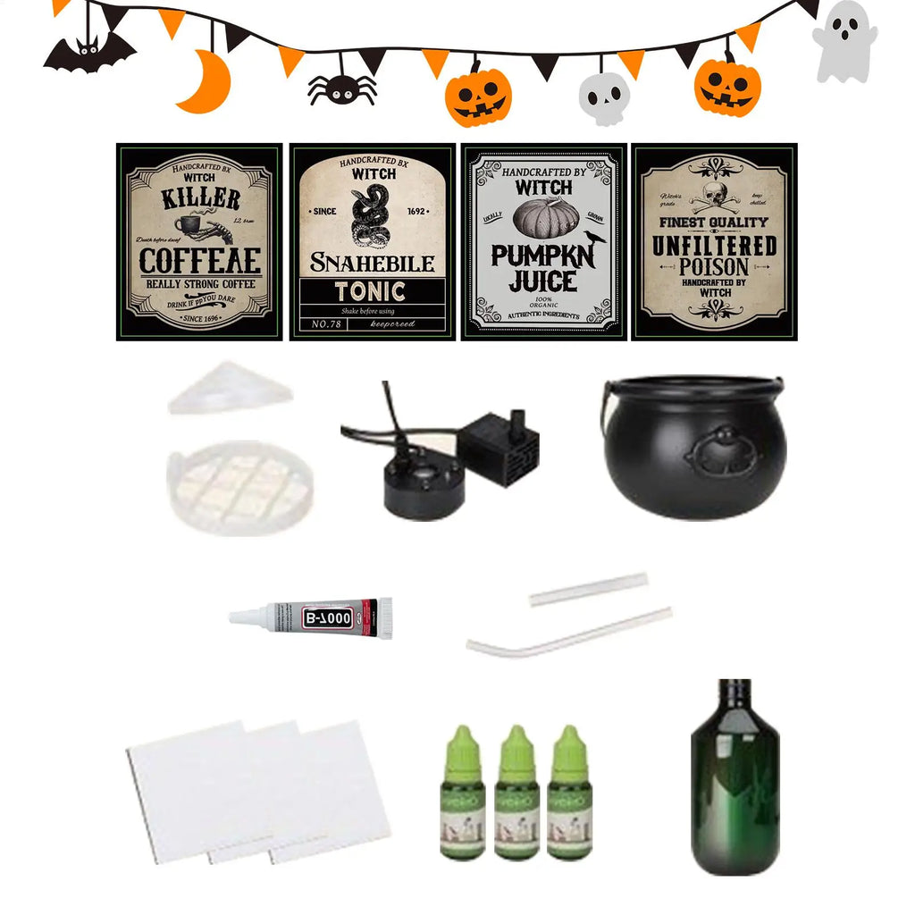 Halloween Cauldron Halloween Haunted House Decor Spooky Cauldron with Fume Effect for Homeowners Event Planners School