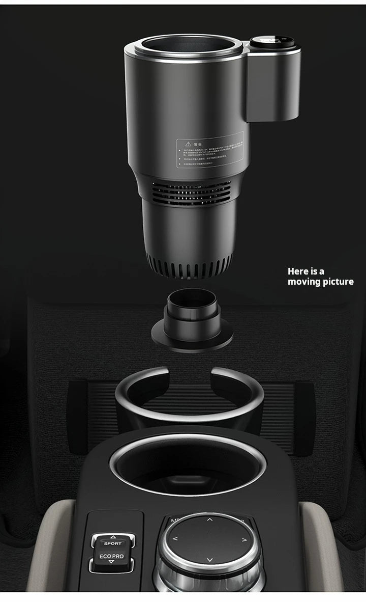 2 In 1 Car Cup Mug Holder DC 12V Warmer Smart Car Cup Car Heating Cooling Cup Touch Screen Office Cup Mug Holder for Home Travel