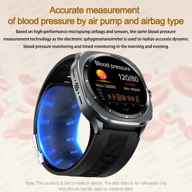 2025 For XIAOMI IOS New Air Pump Airbag Accurate Measure ECG NFC Smart Watch Blood Pressure Men Women