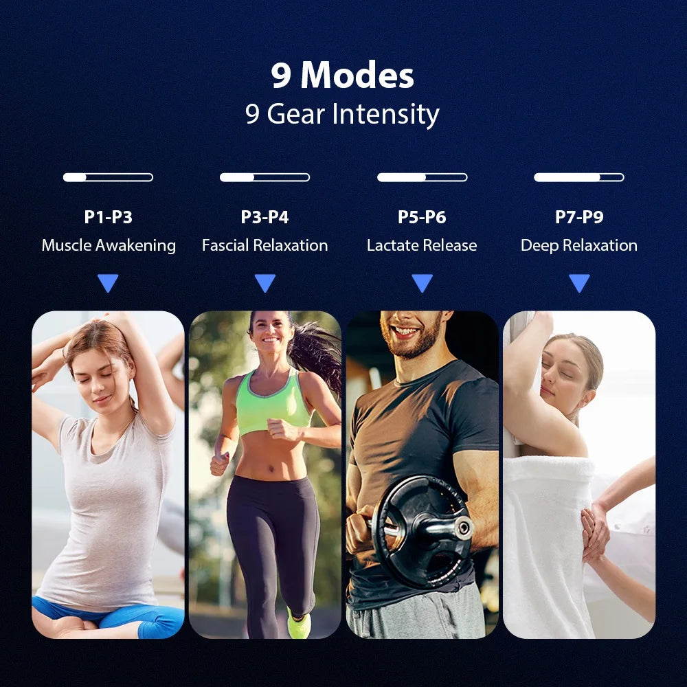 Six-head Fascia Gun High Frequency Vibration Waist Shoulder Back Leg Deep Tissue Body Massage Machine